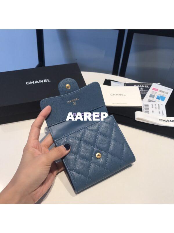 Replica Chanel Small Zip Pocket Wallet in caviar leather A82288 8