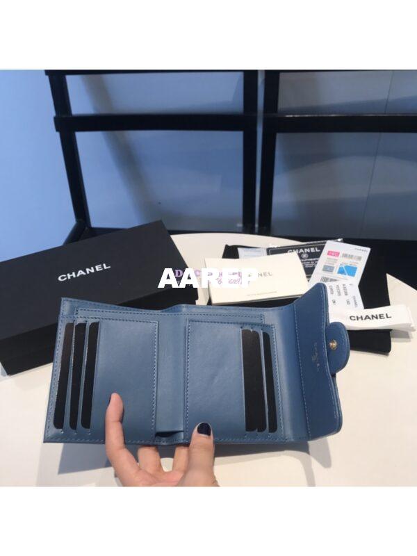 Replica Chanel Small Zip Pocket Wallet in caviar leather A82288 9