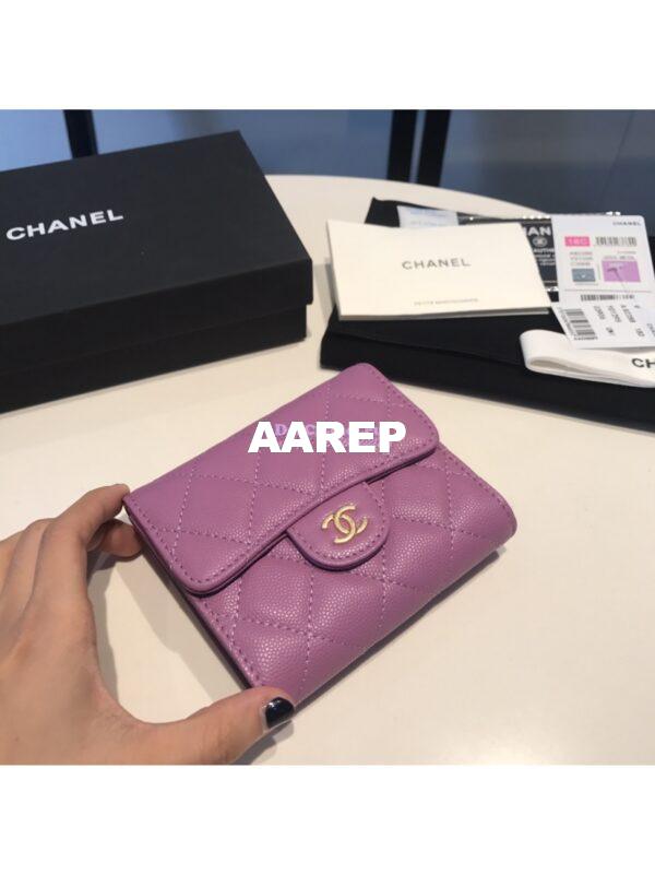 Replica Chanel Small Zip Pocket Wallet in caviar leather A82288 13