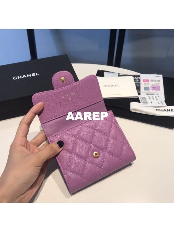 Replica Chanel Small Zip Pocket Wallet in caviar leather A82288 14