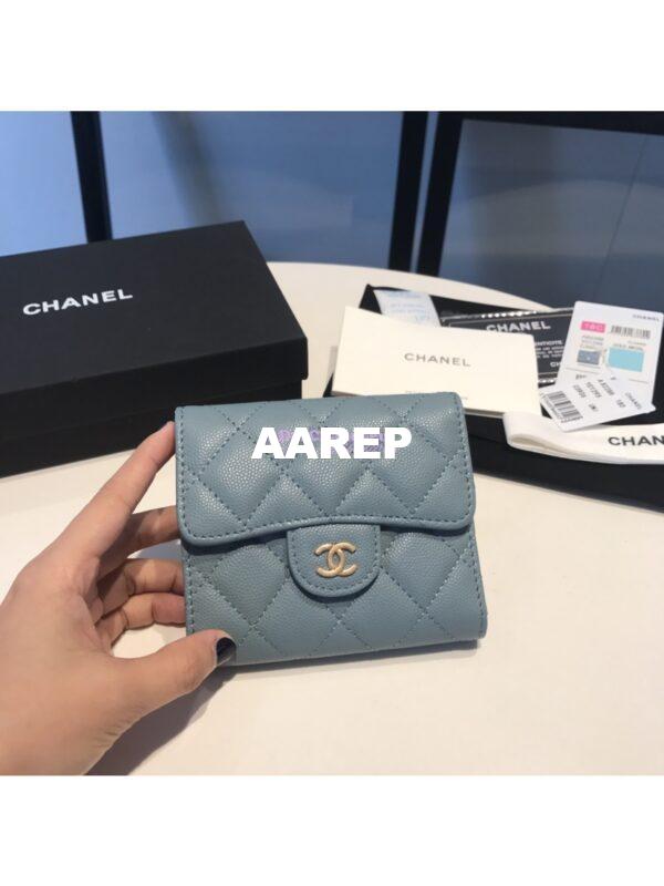 Replica Chanel Small Zip Pocket Wallet in caviar leather A82288 18