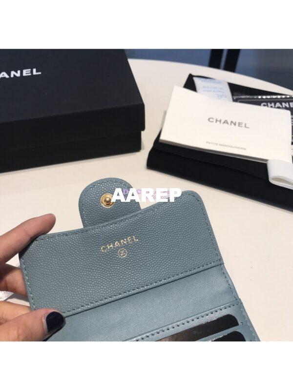 Replica Chanel Small Zip Pocket Wallet in caviar leather A82288 19