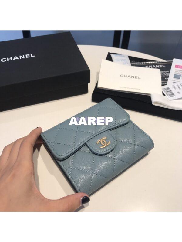 Replica Chanel Small Zip Pocket Wallet in caviar leather A82288 20