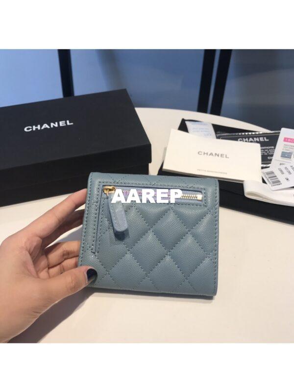 Replica Chanel Small Zip Pocket Wallet in caviar leather A82288 22