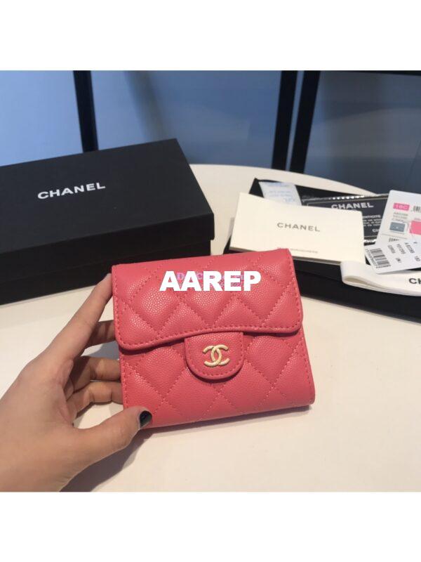 Replica Chanel Small Zip Pocket Wallet in caviar leather A82288 23