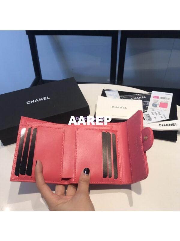 Replica Chanel Small Zip Pocket Wallet in caviar leather A82288 29