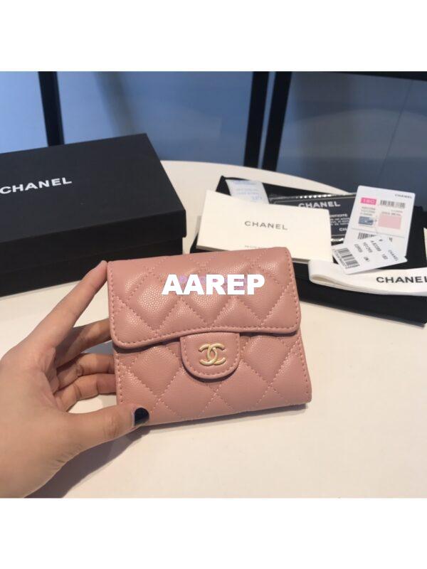 Replica Chanel Small Zip Pocket Wallet in caviar leather A82288 34