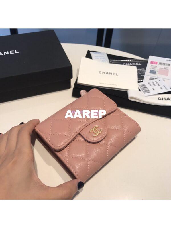Replica Chanel Small Zip Pocket Wallet in caviar leather A82288 35