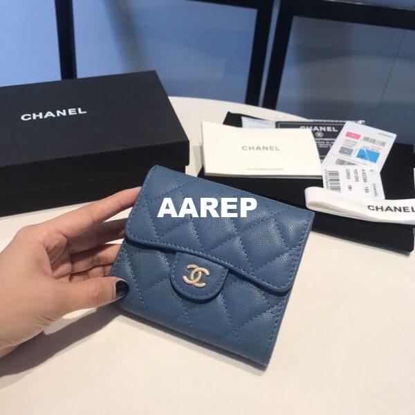 Replica Chanel Small Zip Pocket Wallet in caviar leather A82288 42