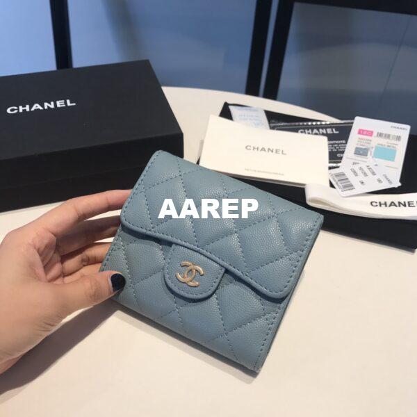 Replica Chanel Small Zip Pocket Wallet in caviar leather A82288 44