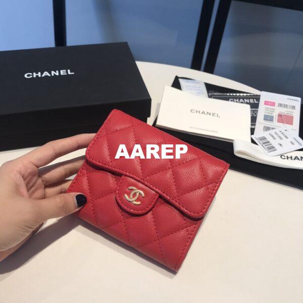 Replica Chanel Small Zip Pocket Wallet in caviar leather A82288 47