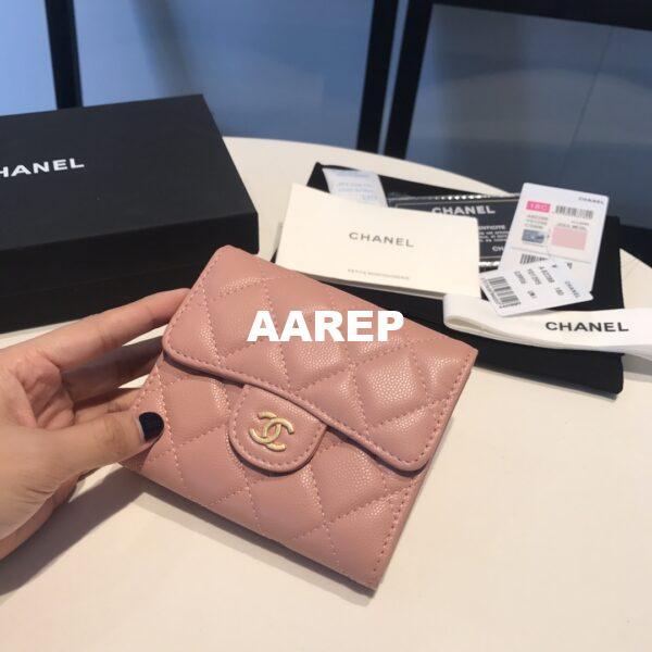 Replica Chanel Small Zip Pocket Wallet in caviar leather A82288 48