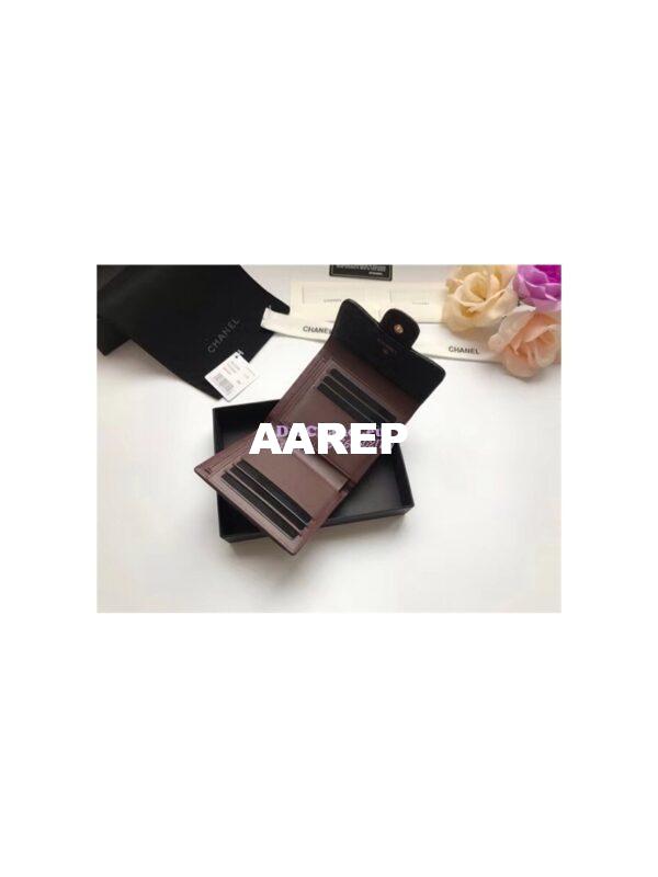 Replica Chanel Small Zip Pocket Wallet in black caviar leather A82288 9