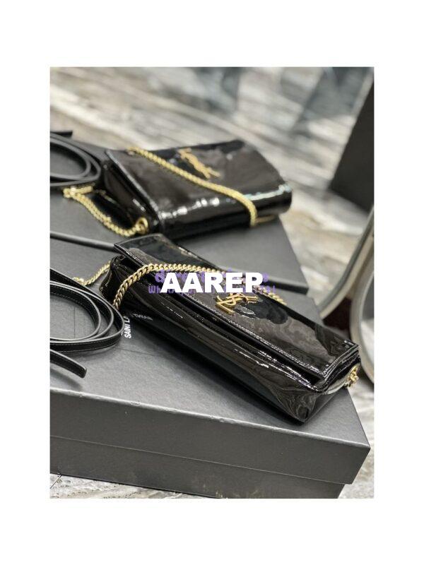 Replica YSL Saint Laurent Kate 99 Chain Bag In Quilted Patent Calfskin 6606181 Black 7