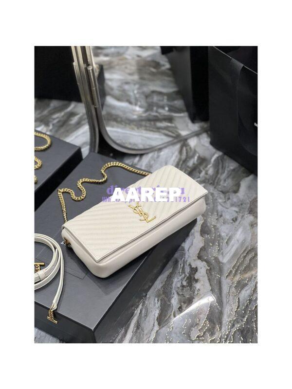 Replica YSL Saint Laurent Kate 99 Chain Bag In Quilted Lambskin 6606181 White 4