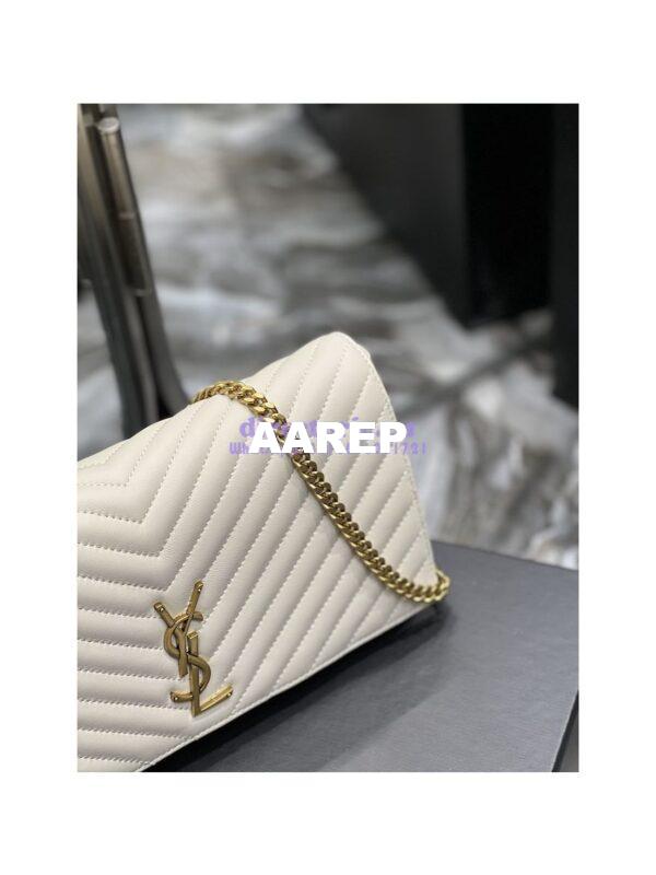 Replica YSL Saint Laurent Kate 99 Chain Bag In Quilted Lambskin 6606181 White 8