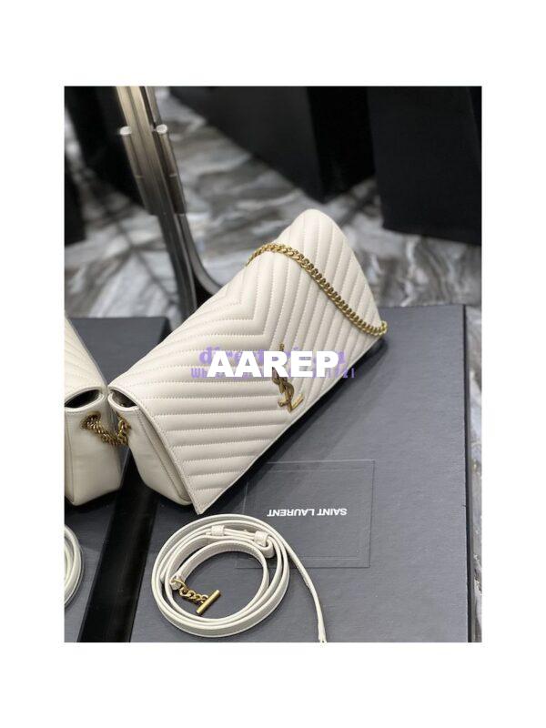 Replica YSL Saint Laurent Kate 99 Chain Bag In Quilted Lambskin 6606181 White 9