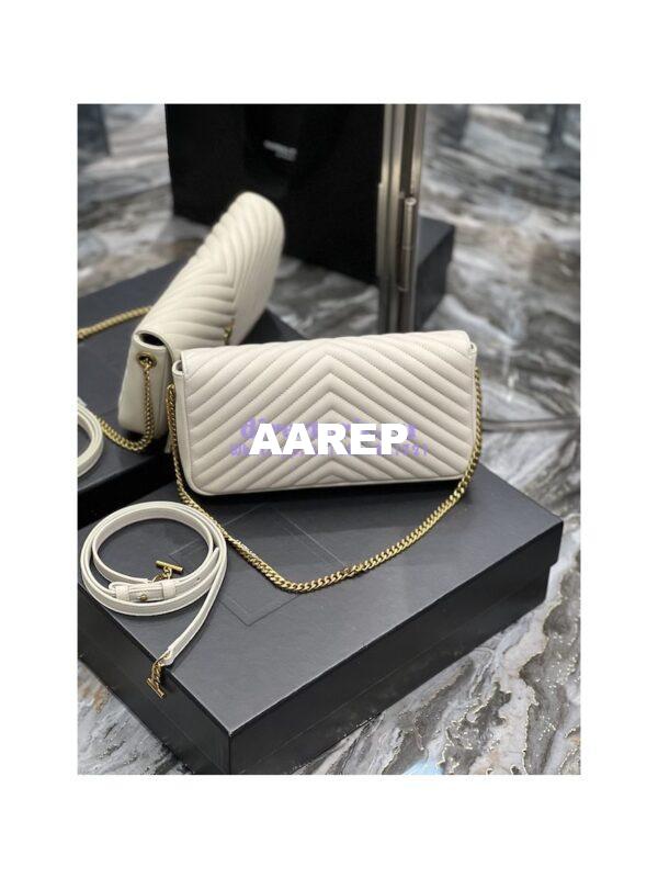 Replica YSL Saint Laurent Kate 99 Chain Bag In Quilted Lambskin 6606181 White 13