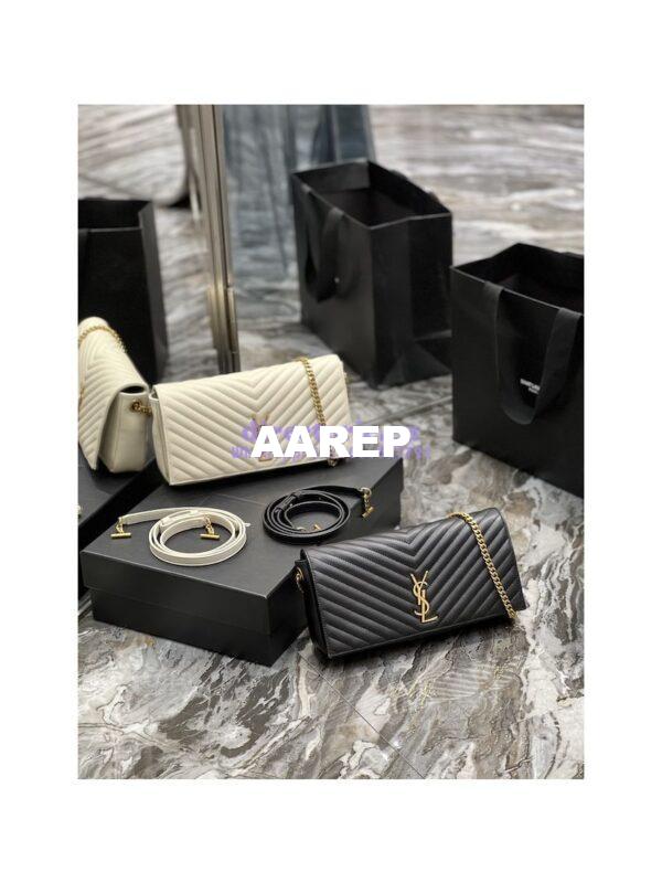 Replica YSL Saint Laurent Kate 99 Chain Bag In Quilted Lambskin 6606181 Black 3