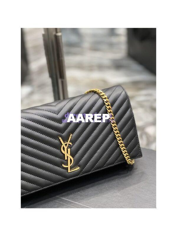 Replica YSL Saint Laurent Kate 99 Chain Bag In Quilted Lambskin 6606181 Black 6