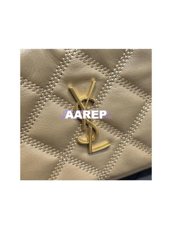 Replica Saint Laurent YSL Becky Double-Zip Pouch in Quilted Lambskin 608941 Beige 9