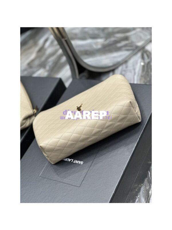 Replica YSL Saint Laurent Gaby Cosmetic Pouch In Quilted Leather 7339551 Beige 9