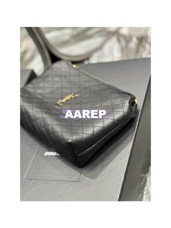 Replica YSL Saint Laurent Gaby Cosmetic Pouch In Quilted Leather 7339551 Black 8