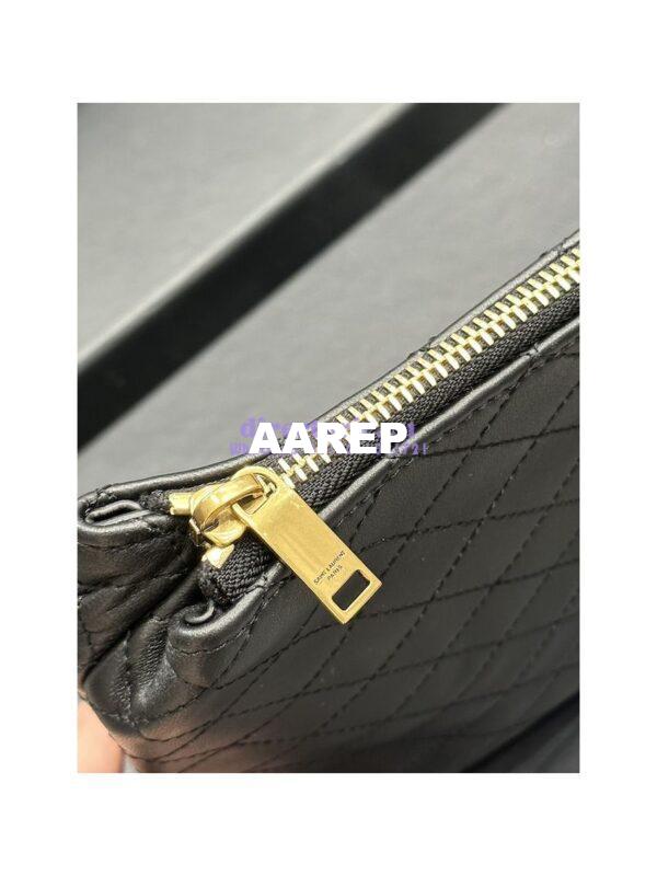 Replica YSL Saint Laurent Gaby Cosmetic Pouch In Quilted Leather 7339551 Black 10