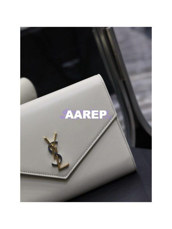 Replica YSL Saint Laurent Cassandre Flap Pouch In Smooth Leather 650858 Blanc 5