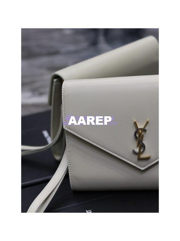 Replica YSL Saint Laurent Cassandre Flap Pouch In Smooth Leather 650858 Blanc 6
