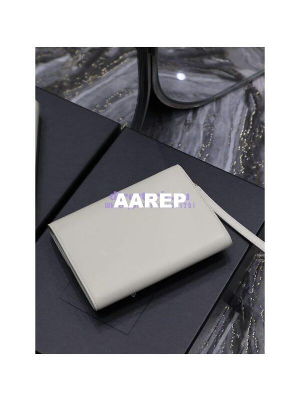 Replica YSL Saint Laurent Cassandre Flap Pouch In Smooth Leather 650858 Blanc 13
