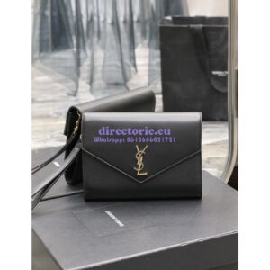 Replica YSL Saint Laurent Cassandre Flap Pouch In Smooth Leather 650858 Black 2