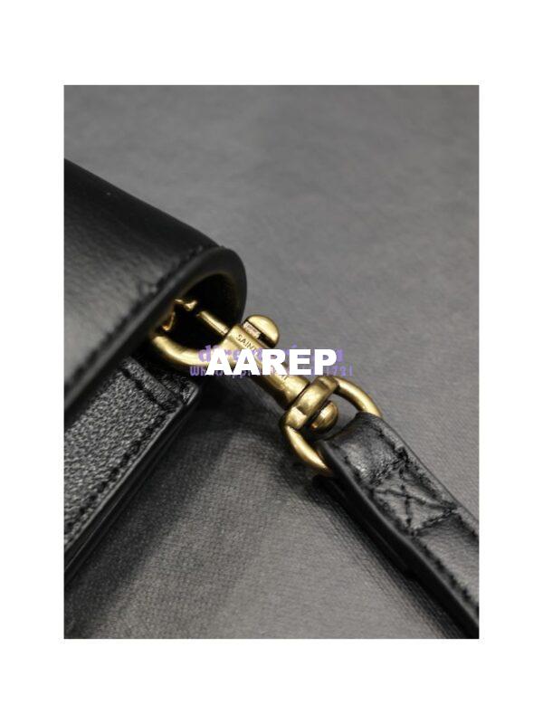 Replica YSL Saint Laurent Cassandre Flap Pouch In Smooth Leather 650858 Black 11