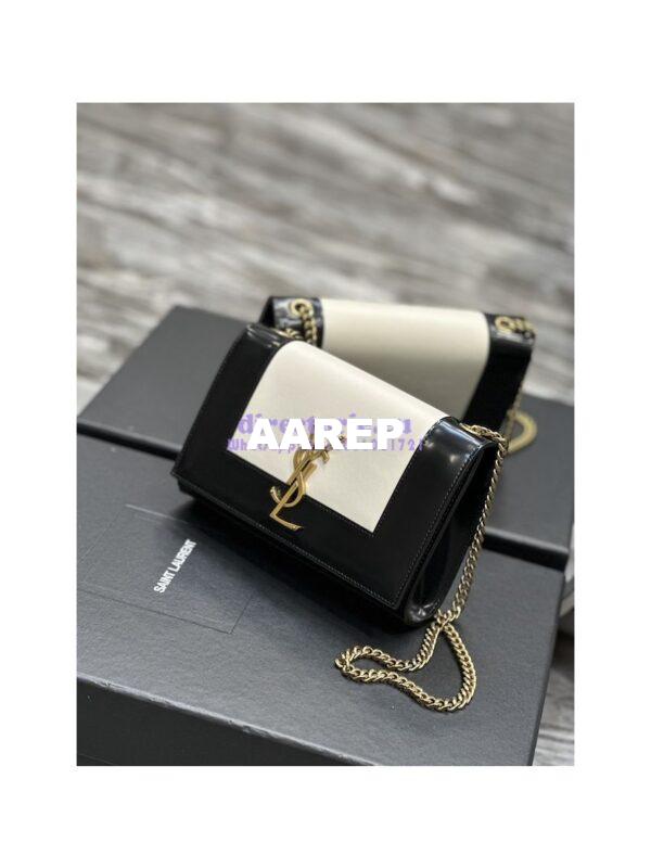 Replica YSL Saint Laurent Kate small two-tone leather shoulder bag Lambskin 742580 5