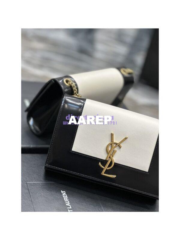 Replica YSL Saint Laurent Kate small two-tone leather shoulder bag Lambskin 742580 6