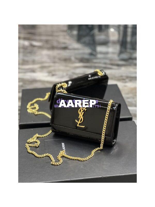 Replica YSL Saint Laurent Kate small chain bag in Patent Calfskin 469390 Black 5