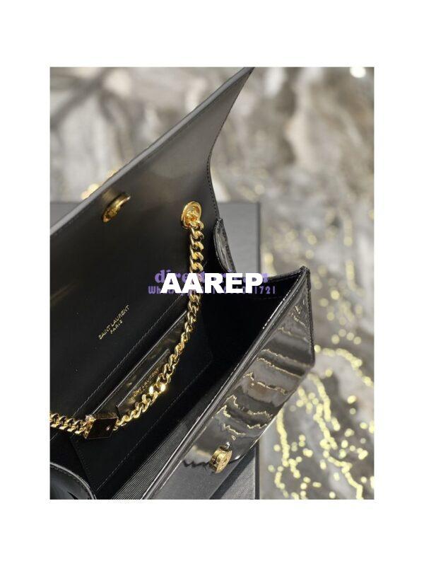 Replica YSL Saint Laurent Kate small chain bag in Patent Calfskin 469390 Black 11