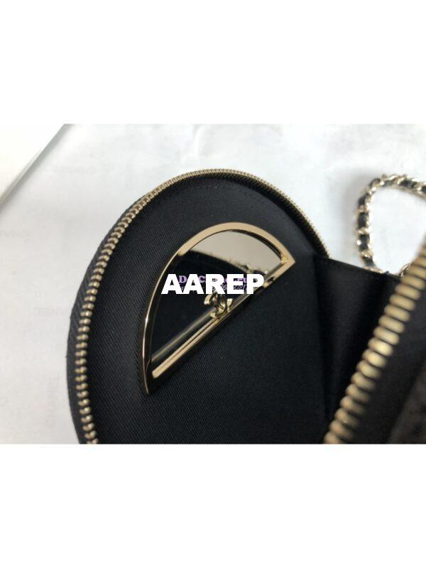 Replica Chanel 22C Round Mini Vanity with Top Handle in Black Caviar AP2502 9