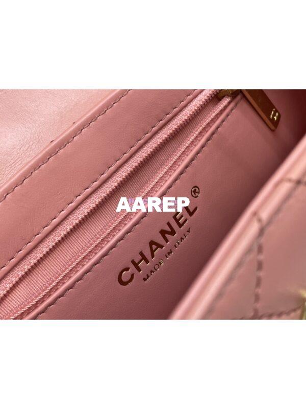 Replica Chanel Mini Shopping Bag Shiny Agen Calfskin AS4416 Coral 9