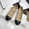 Replica Chanel 25SS Mary Janes Lambskin and Clover Clasp G46377 Black