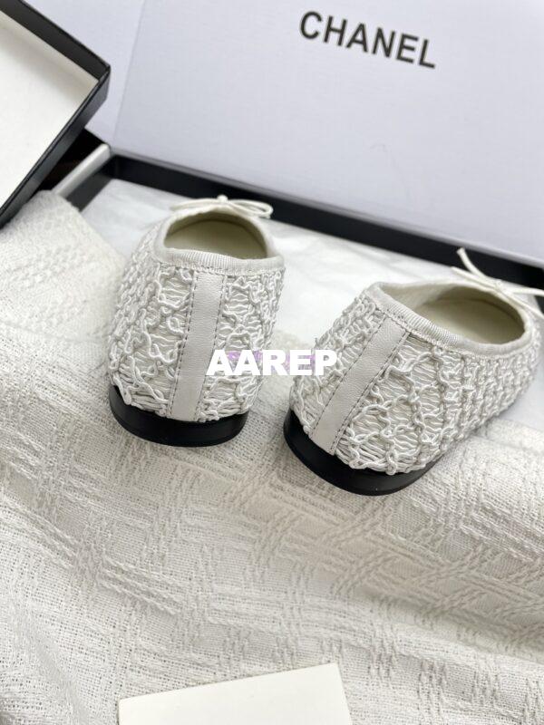 Replica Chanel 25P New Ballerina Embroidery & Grosgrain G02819 White 9