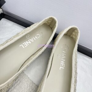 Replica Chanel 25P New Ballerina Embroidery & Grosgrain G02819 Champagne 2