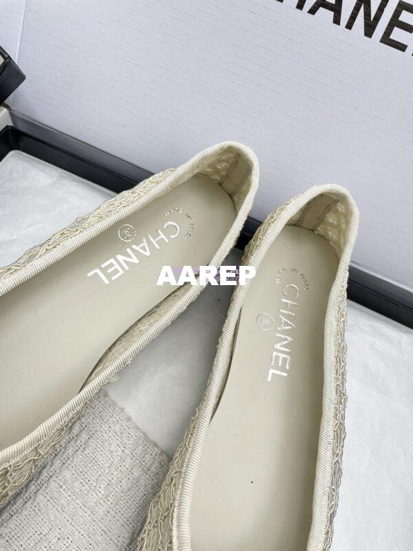 Replica Chanel 25P New Ballerina Embroidery & Grosgrain G02819 Champagne 2