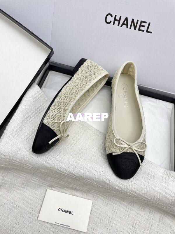 Replica Chanel 25P New Ballerina Embroidery & Grosgrain G02819 Champagne 7