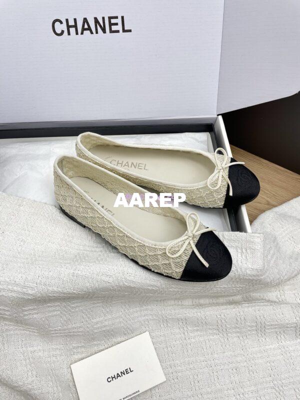 Replica Chanel 25P New Ballerina Embroidery & Grosgrain G02819 Champagne 8