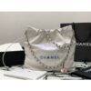 Replica Chanel 24C Vintage Logo Small Quilted Lambskin Shoulder Bag AS4609 White 2