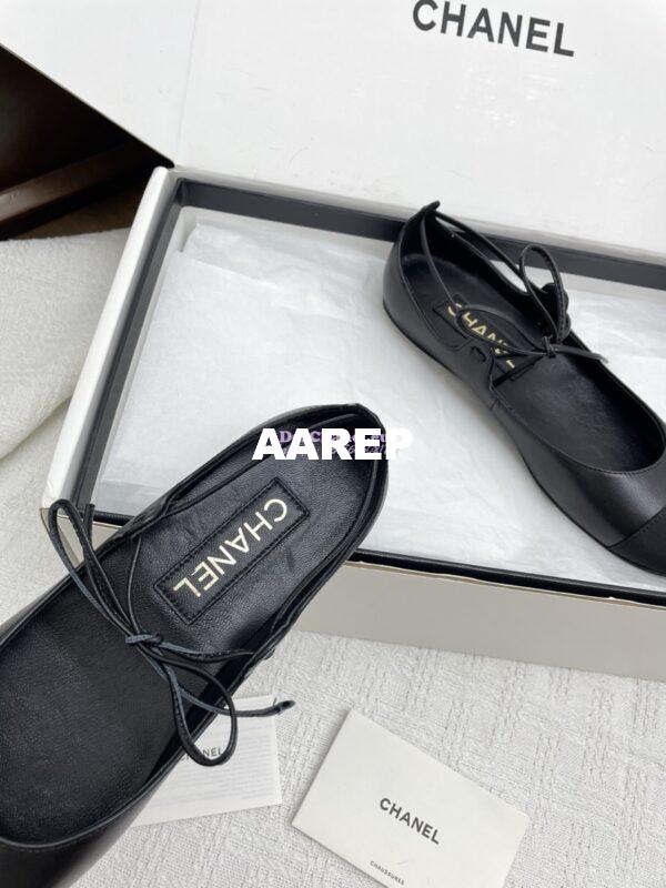 Replica Chanel 25SS Mary Janes Lambskin & Grosgrain G46324 Black 5