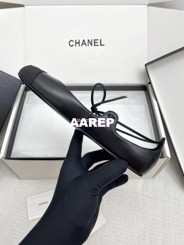 Replica Chanel 25SS Mary Janes Lambskin & Grosgrain G46324 Black 9