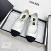 Replica Chanel 25A Velvet and Suede Calfskin CC Logo Platform Sneakers G45208 Beige 2