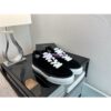 Replica Chanel 25A Velvet and Suede Calfskin CC Logo Platform Sneakers G45208 Black